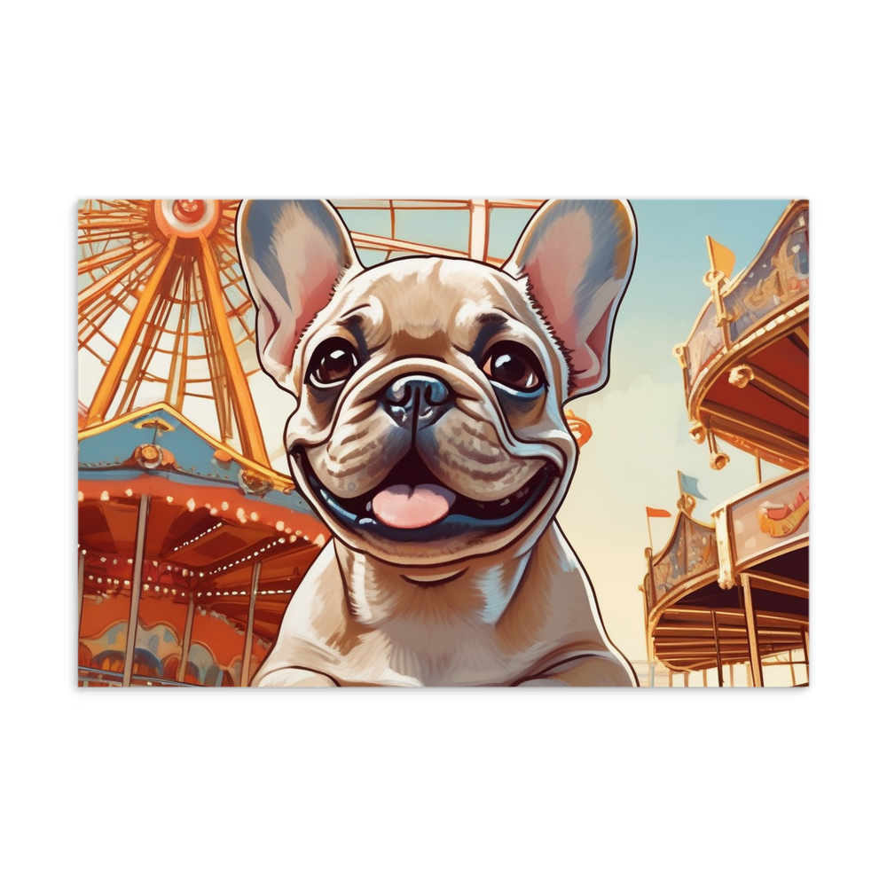 PugMug Custom Tan French Bulldog Postcard
