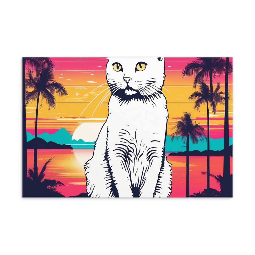 PugMug Custom White Companion Cat Postcard