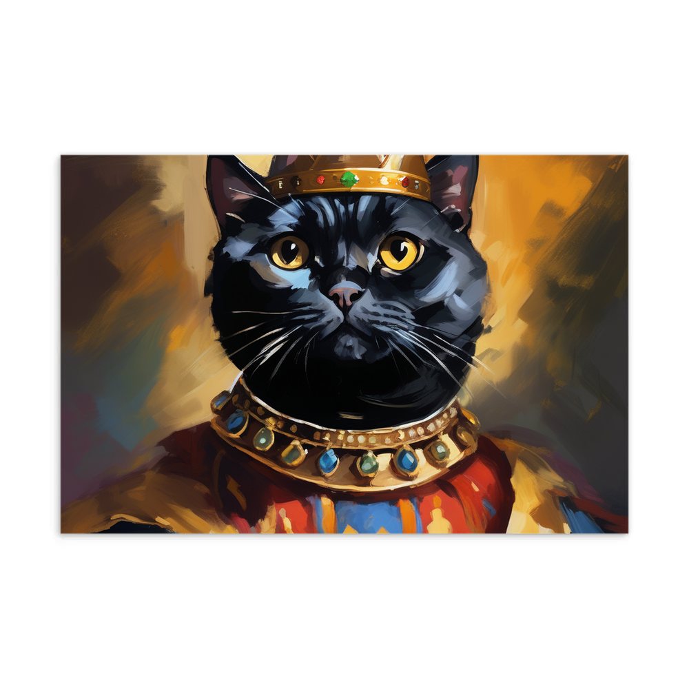 PugMug Custom Black Scottish Fold Cat Postcard