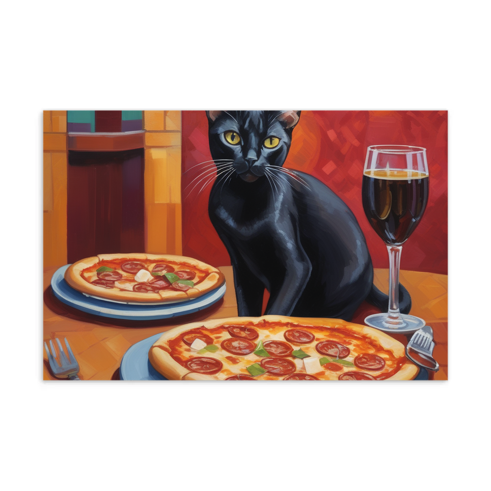 PugMug Custom Black Abyssinian Cat Postcard