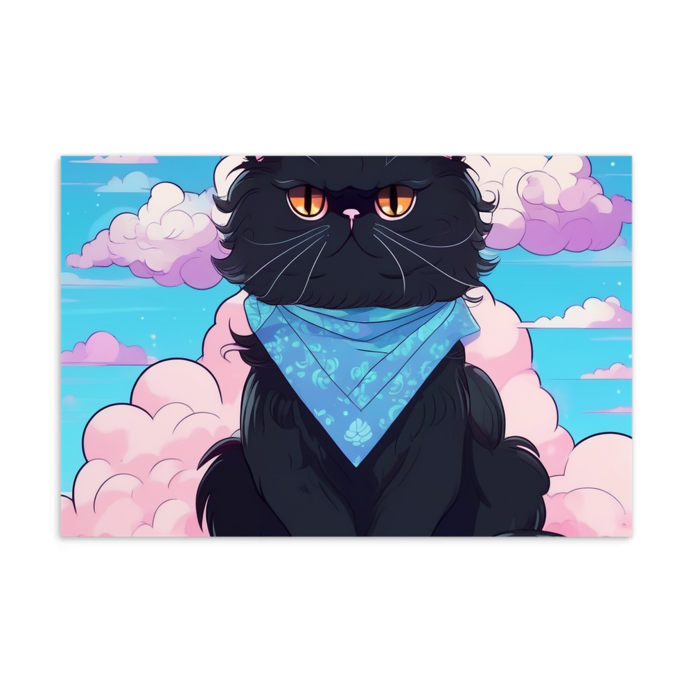 PugMug Custom Black Persian Cat Postcard