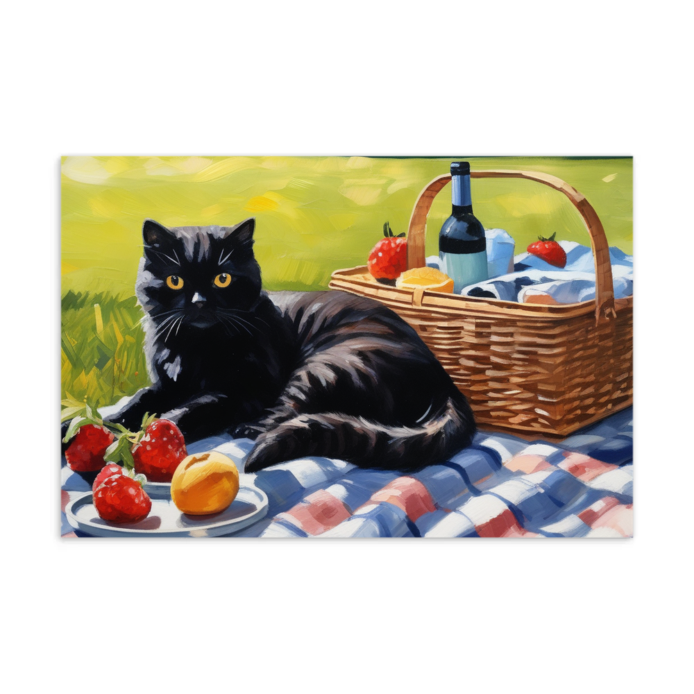 PugMug Custom Black Scottish Fold Cat Postcard