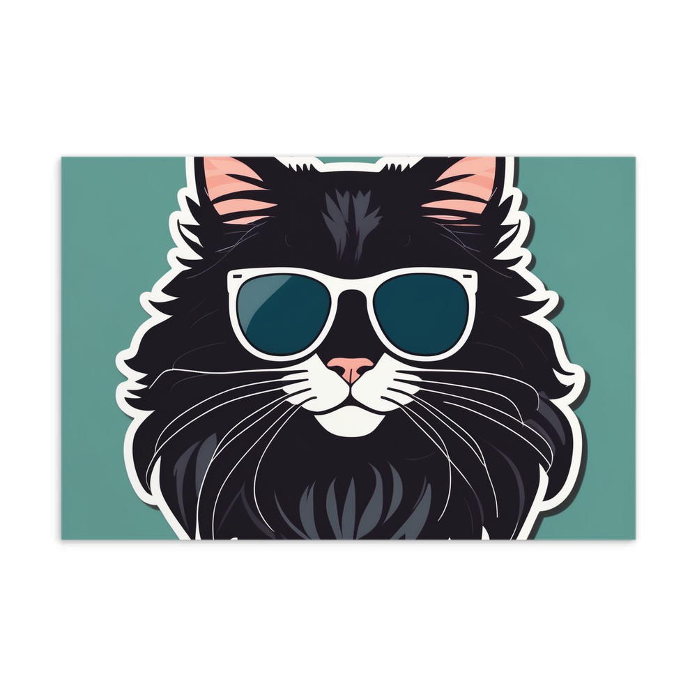 PugMug Custom Black Maine Coon Cat Postcard