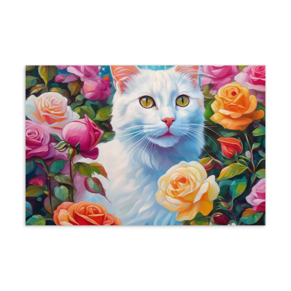 PugMug Custom White Companion Cat Postcard