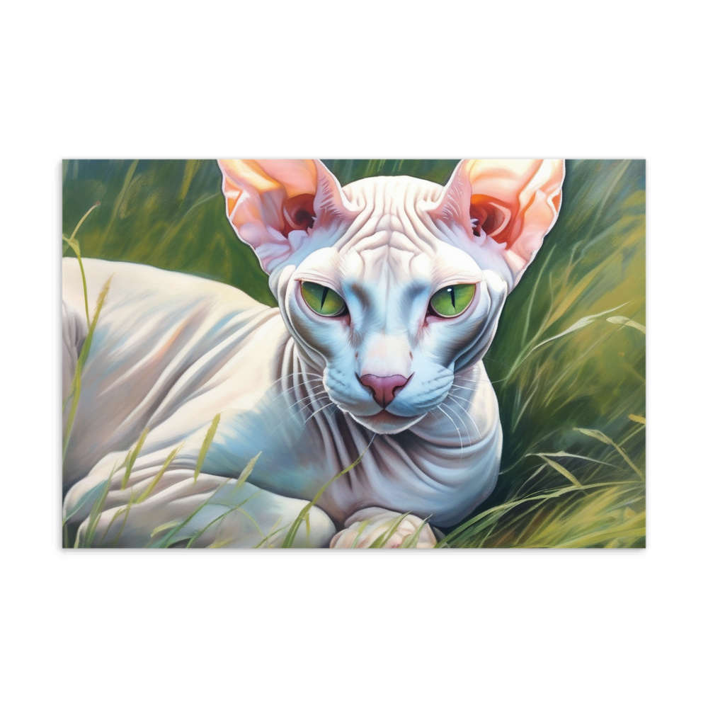 PugMug Custom White Sphynx Cat Postcard