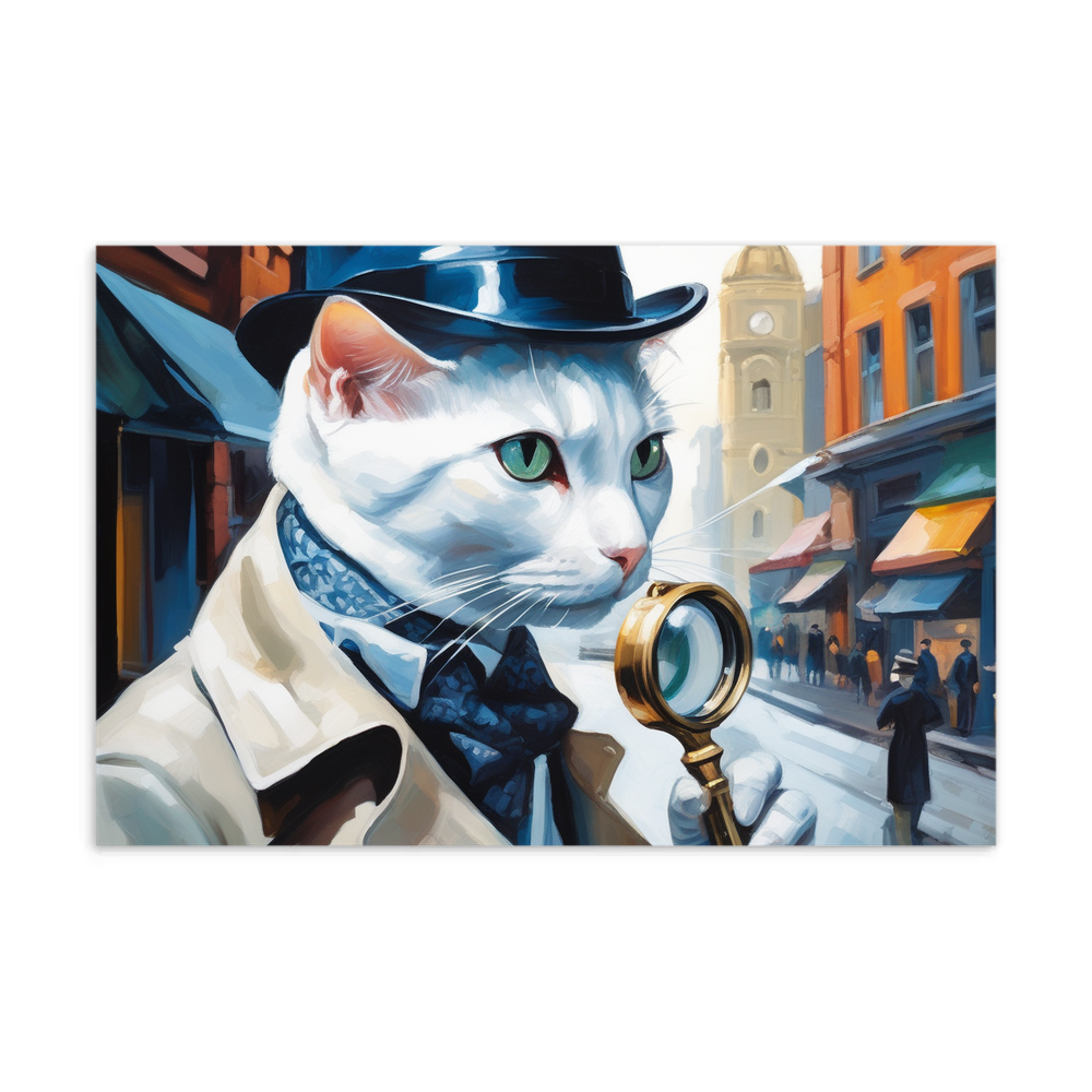 PugMug Custom White Companion Cat Postcard