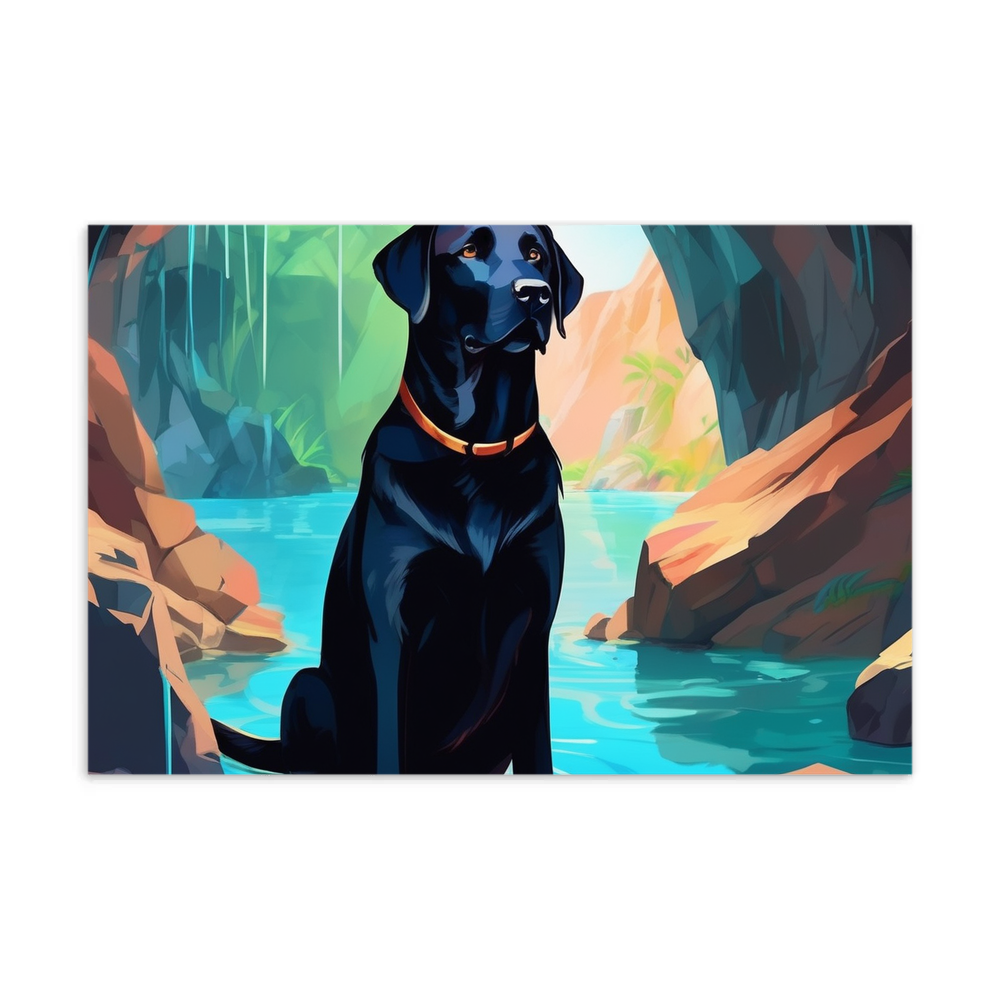 PugMug Custom Black Labrador Retriever Postcard