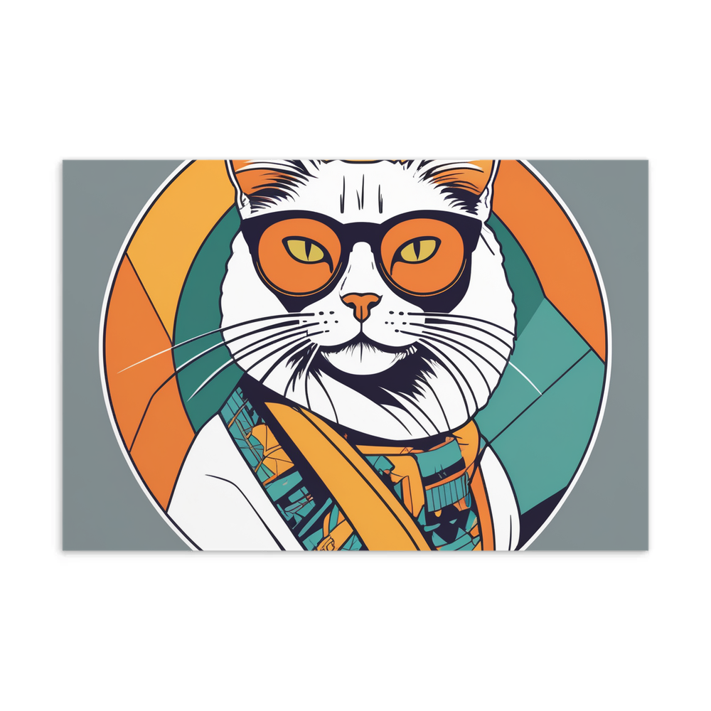 PugMug Custom White Companion Cat Postcard