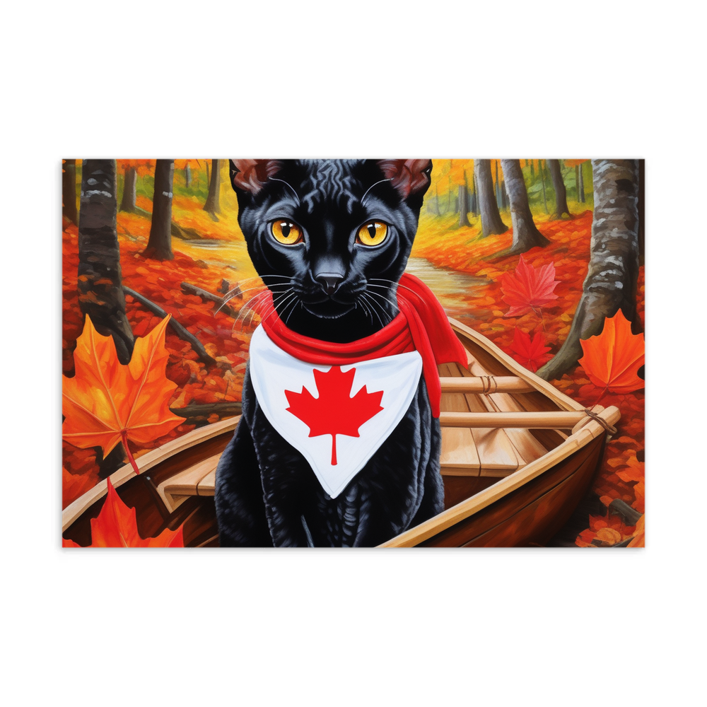 PugMug Custom Black Devon Rex Cat Postcard