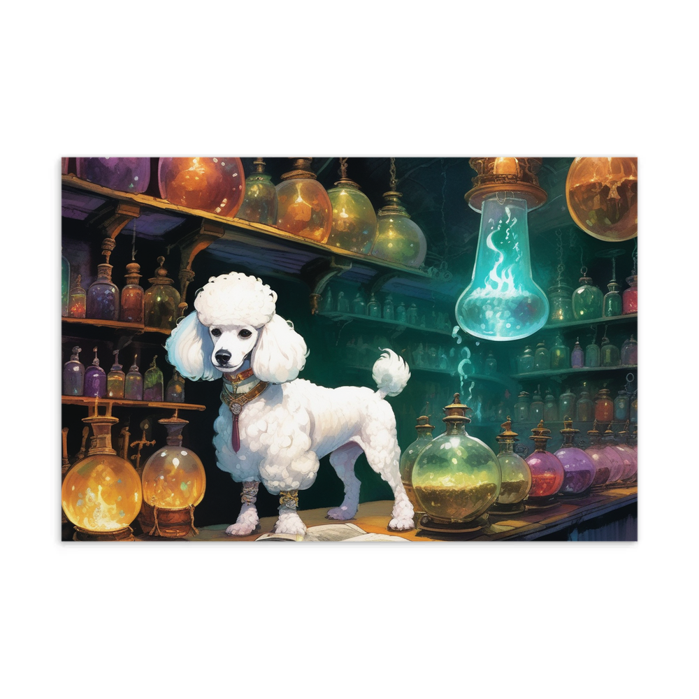 PugMug Custom White Poodle Postcard
