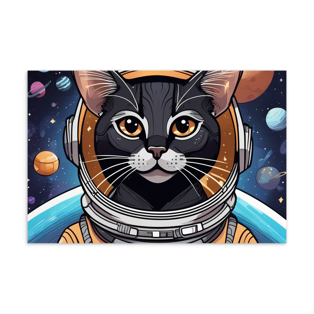 PugMug Custom Black Abyssinian Cat Postcard