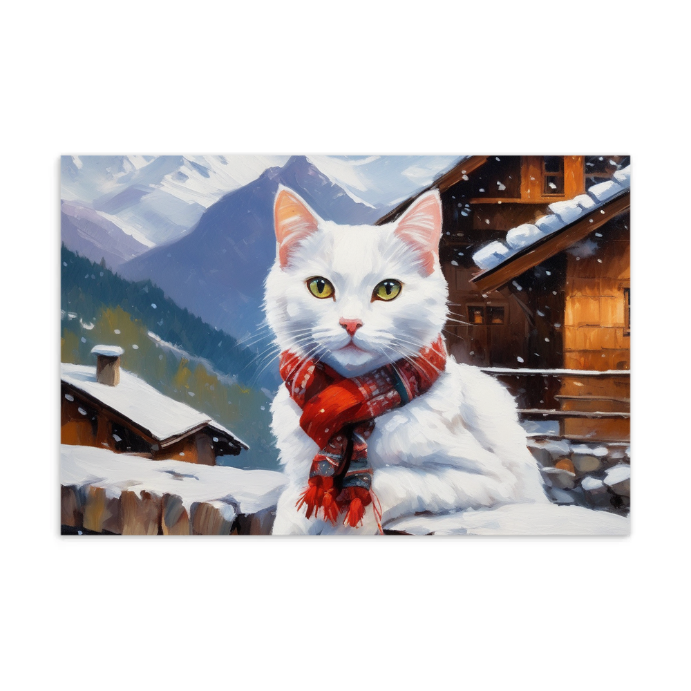 PugMug Custom White Companion Cat Postcard