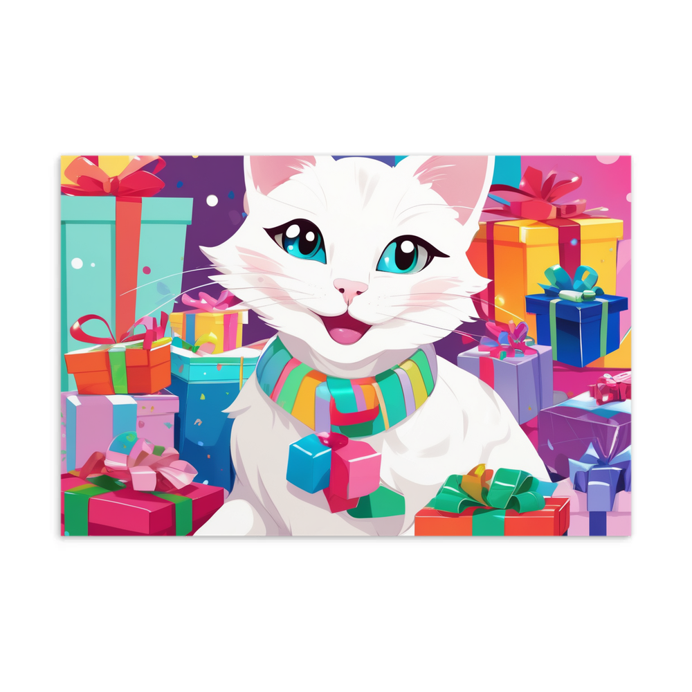 PugMug Custom White Companion Cat Postcard