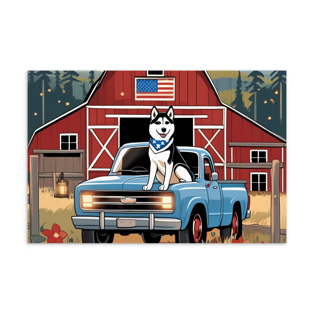 PugMug Custom Siberian Husky Postcard