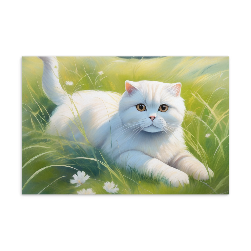 PugMug Custom White Scottish Fold Cat Postcard
