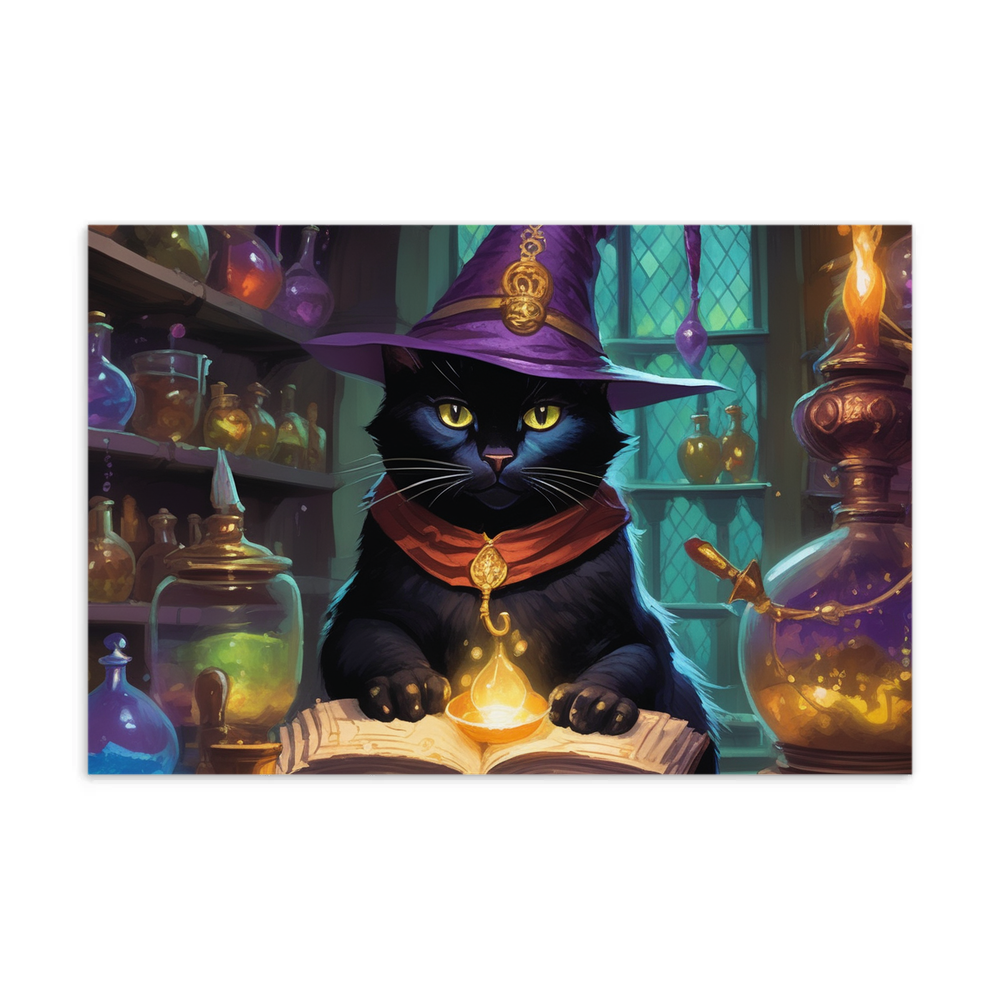 PugMug Custom Black Exotic Cat Postcard