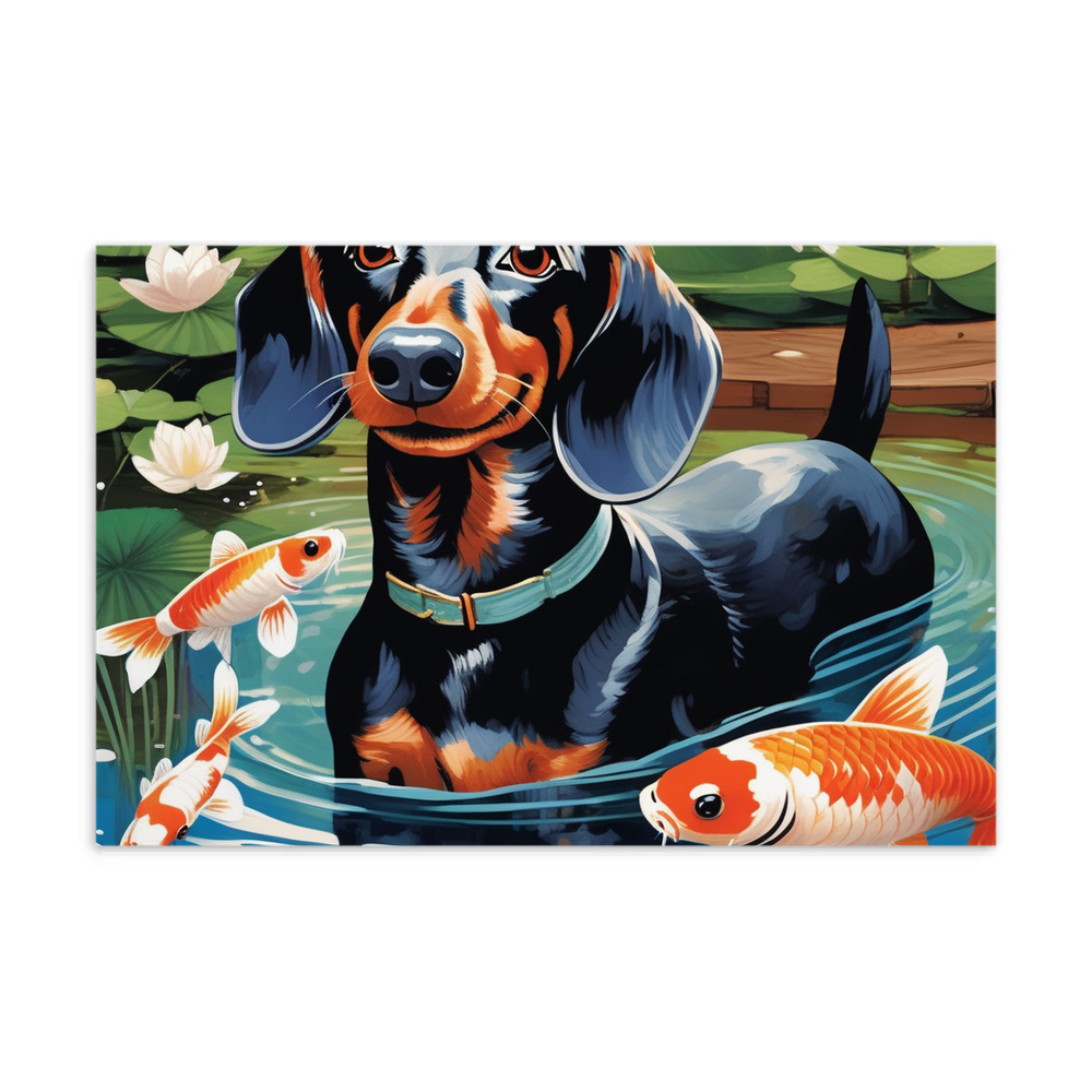 PugMug Custom Black Dachshund Postcard