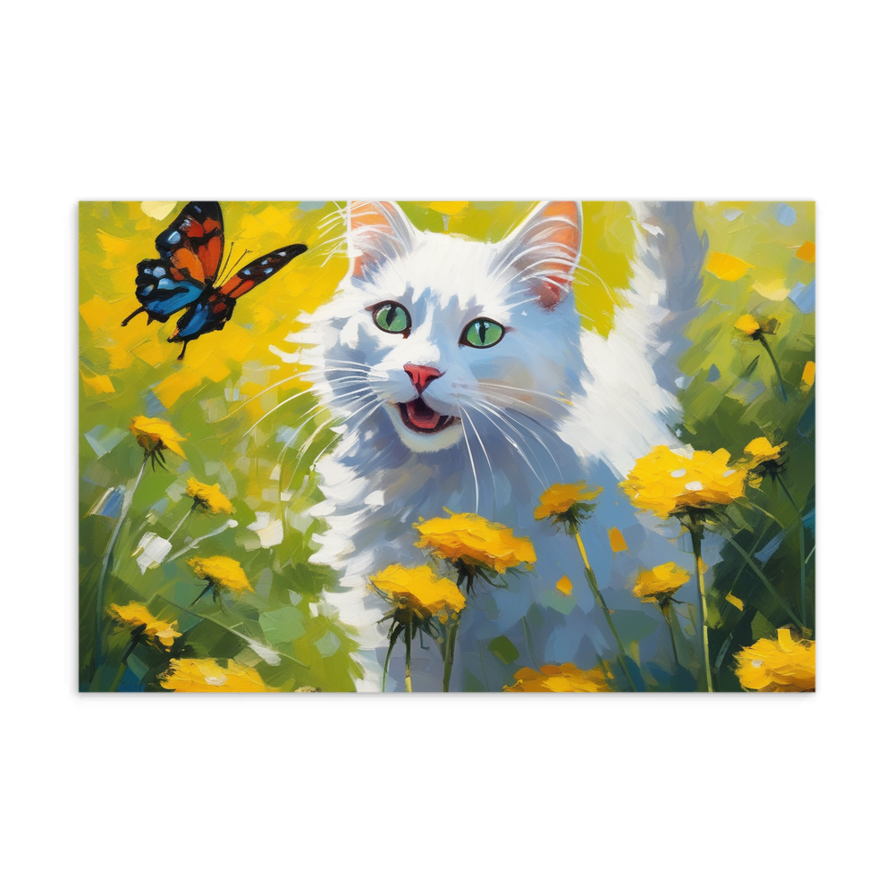 PugMug Custom White Companion Cat Postcard