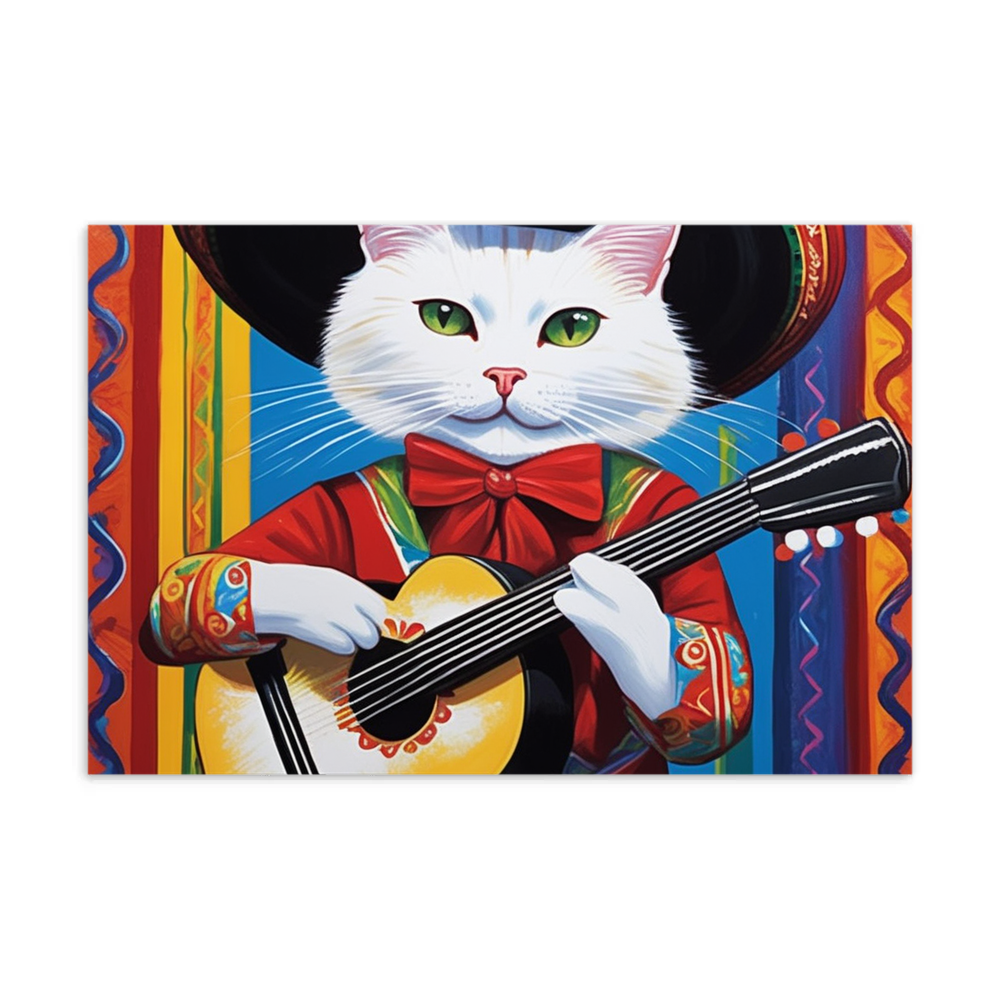 PugMug Custom White Companion Cat Postcard