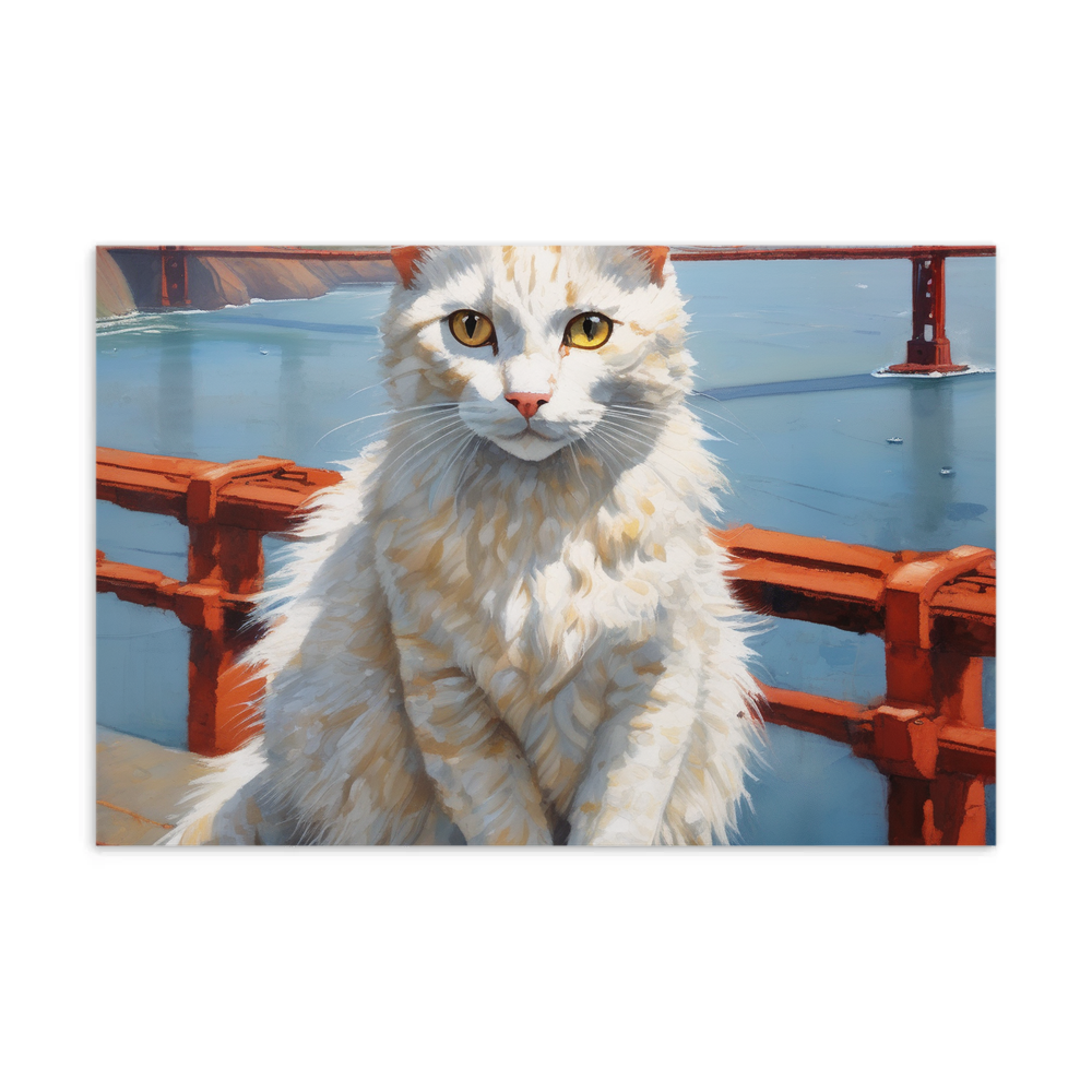 PugMug Custom White Companion Cat Postcard