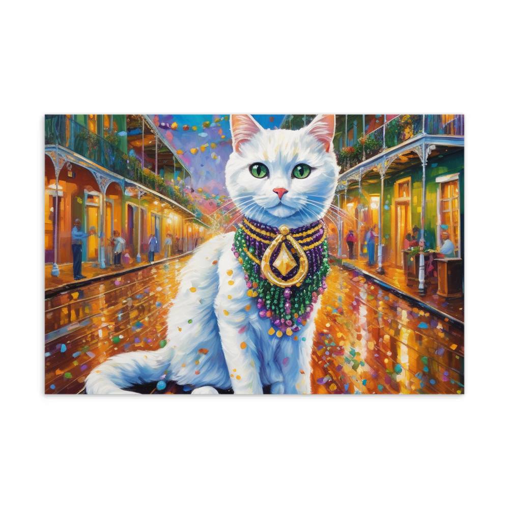 PugMug Custom White Companion Cat Postcard