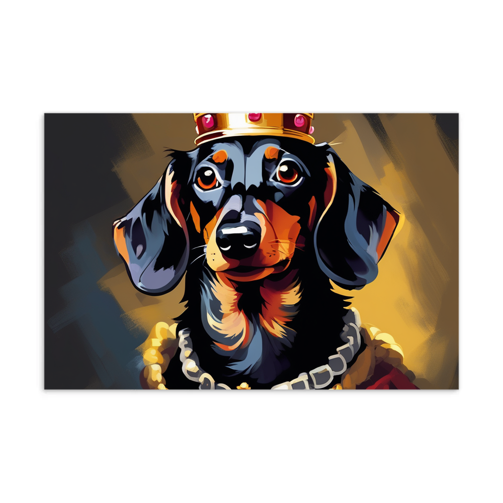 PugMug Custom Black Dachshund Postcard