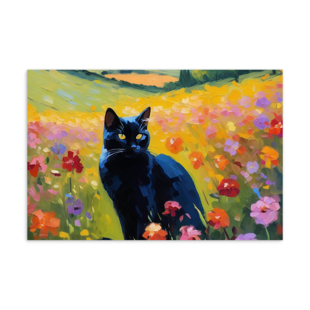 PugMug Custom Black Companion Cat Postcard