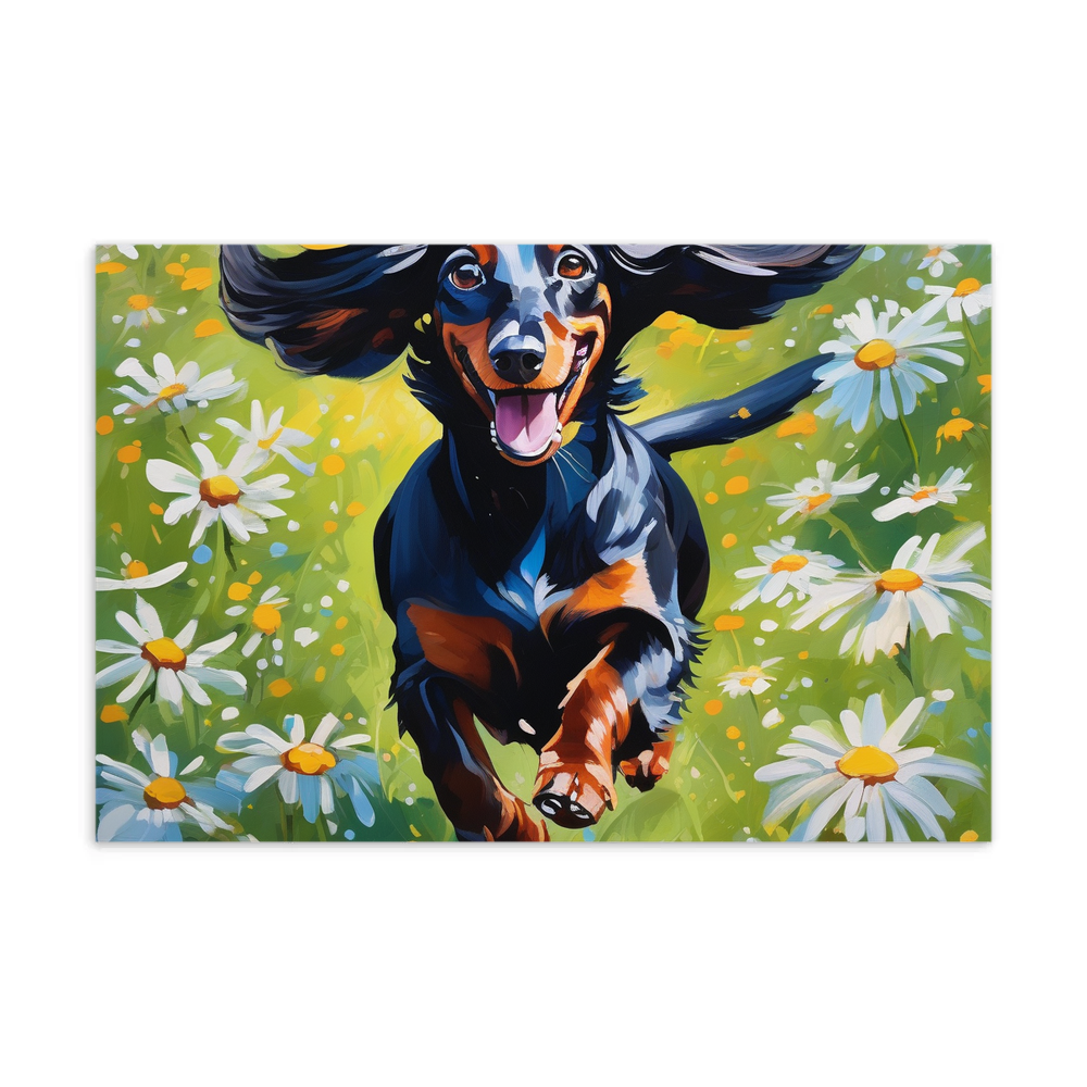 PugMug Custom Black Dachshund Postcard