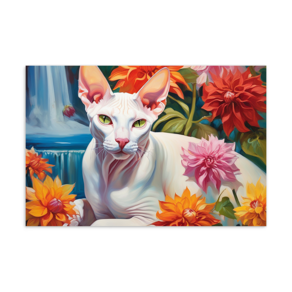 PugMug Custom White Sphynx Cat Postcard