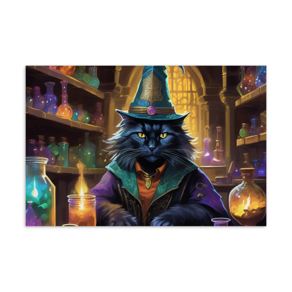 PugMug Custom Black Maine Coon Cat Postcard