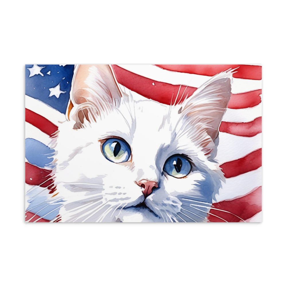 PugMug Custom White Companion Cat Postcard