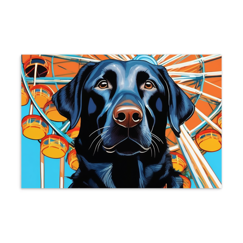 PugMug Custom Black Labrador Retriever Postcard