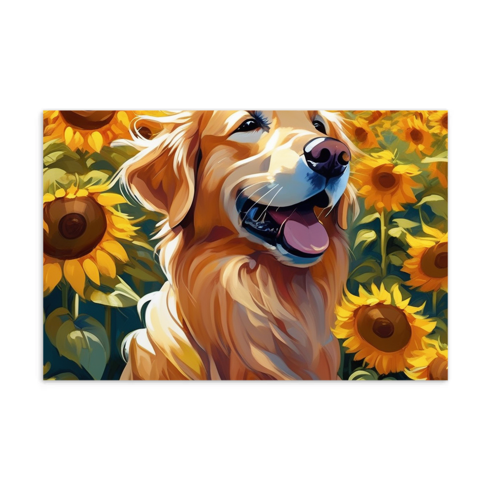 PugMug Custom Golden Retriever Postcard