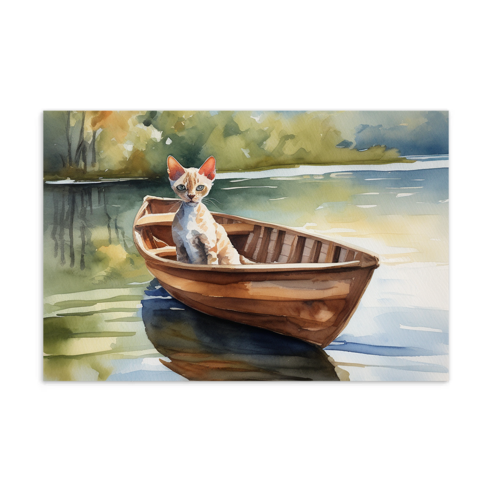 PugMug Custom Tabby Devon Rex Cat Postcard