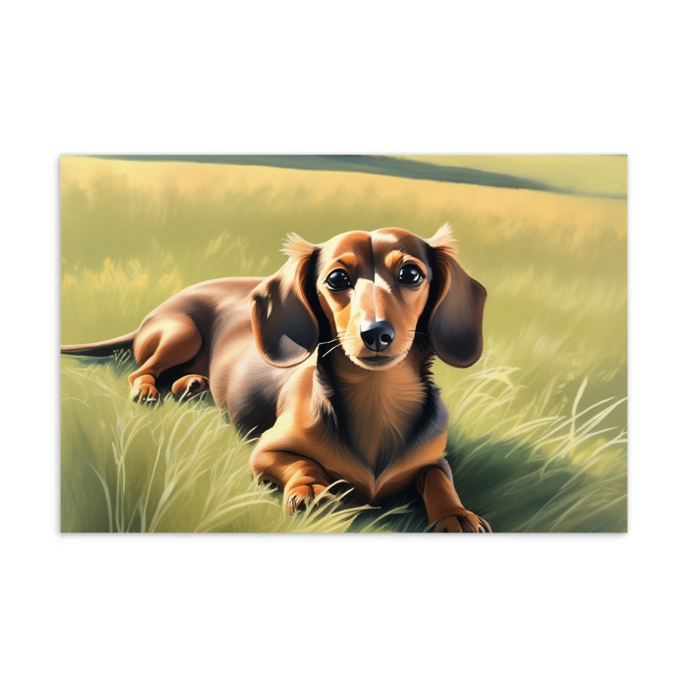 PugMug Custom Tan Dachshund Postcard