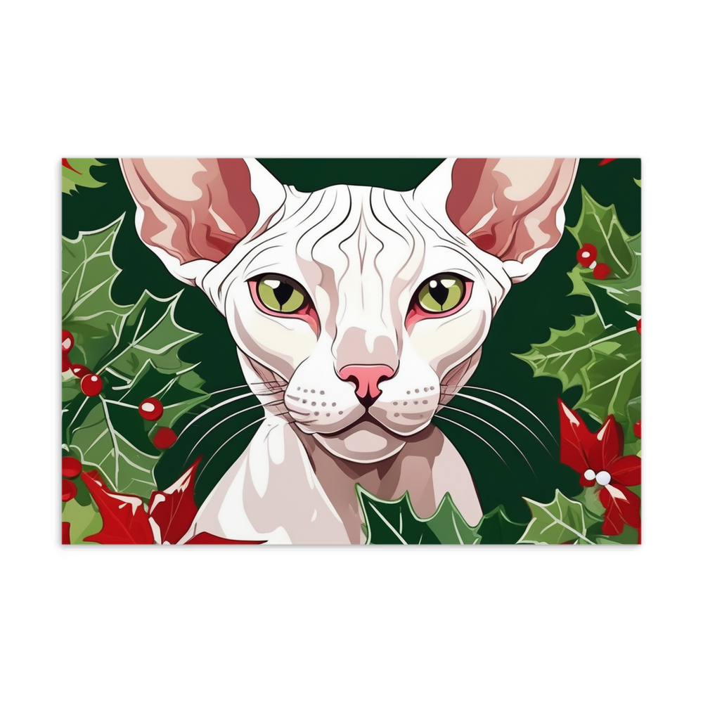PugMug Custom White Sphynx Cat Postcard