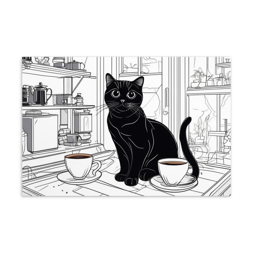 PugMug Custom Black Scottish Fold Cat Postcard