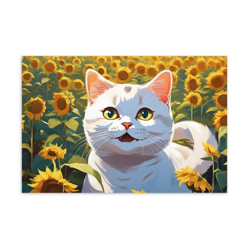 PugMug Custom White British Shorthair Cat Postcard