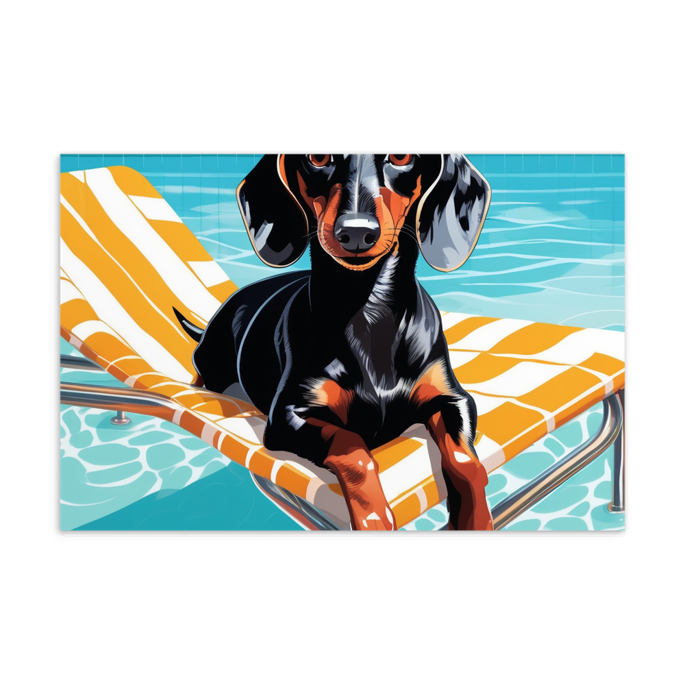 PugMug Custom Black Dachshund Postcard