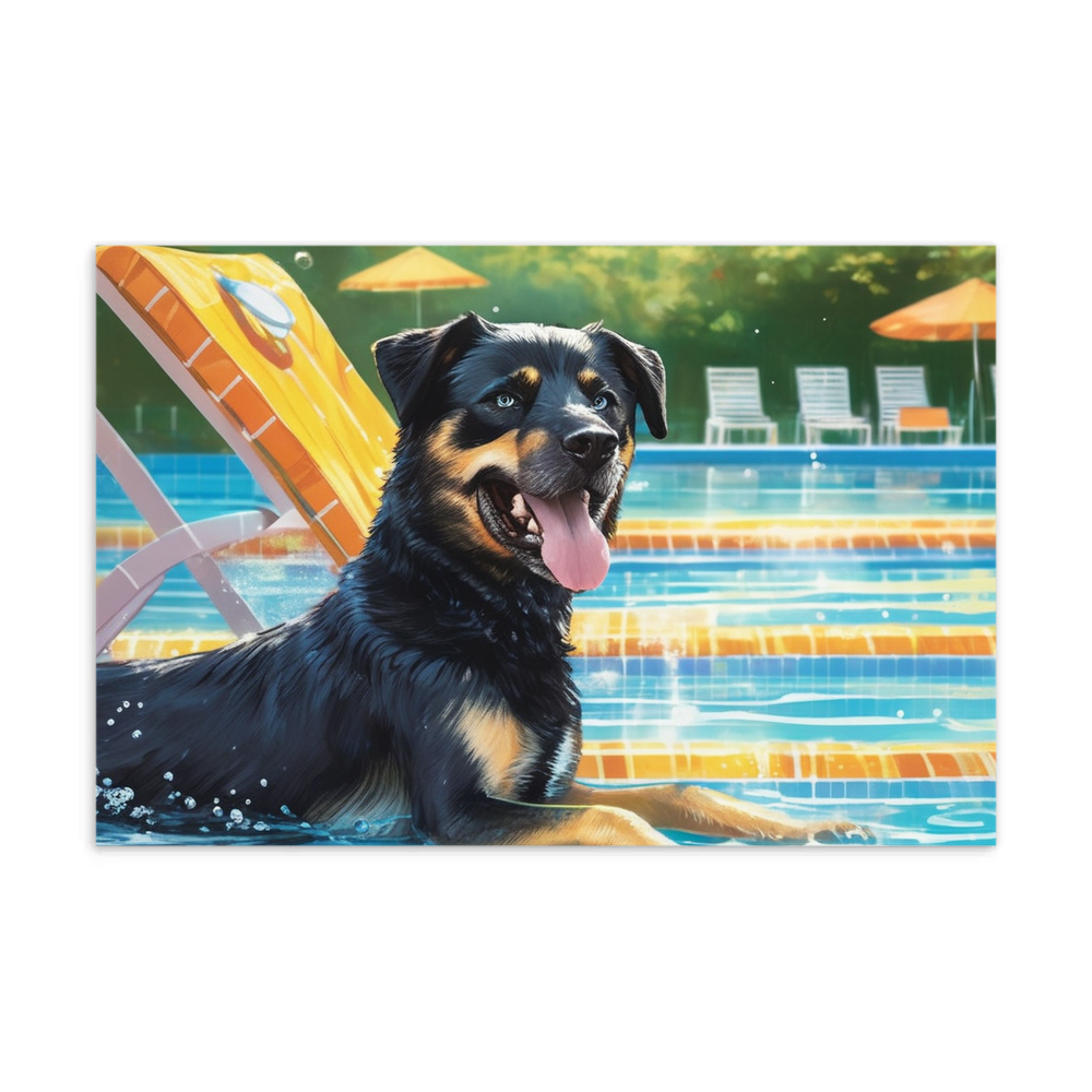 PugMug Custom Blue Postcard