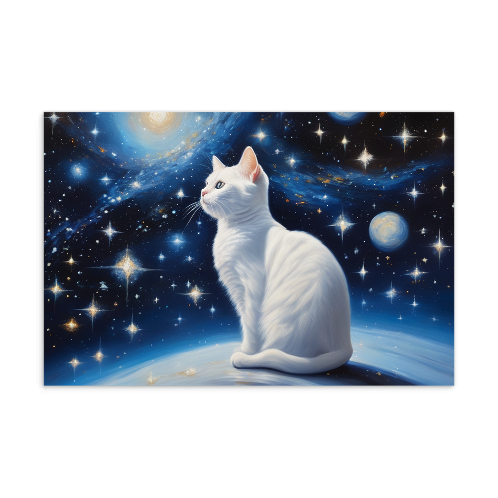 PugMug Custom White Companion Cat Postcard