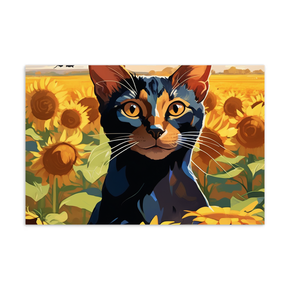 PugMug Custom Black Abyssinian Cat Postcard