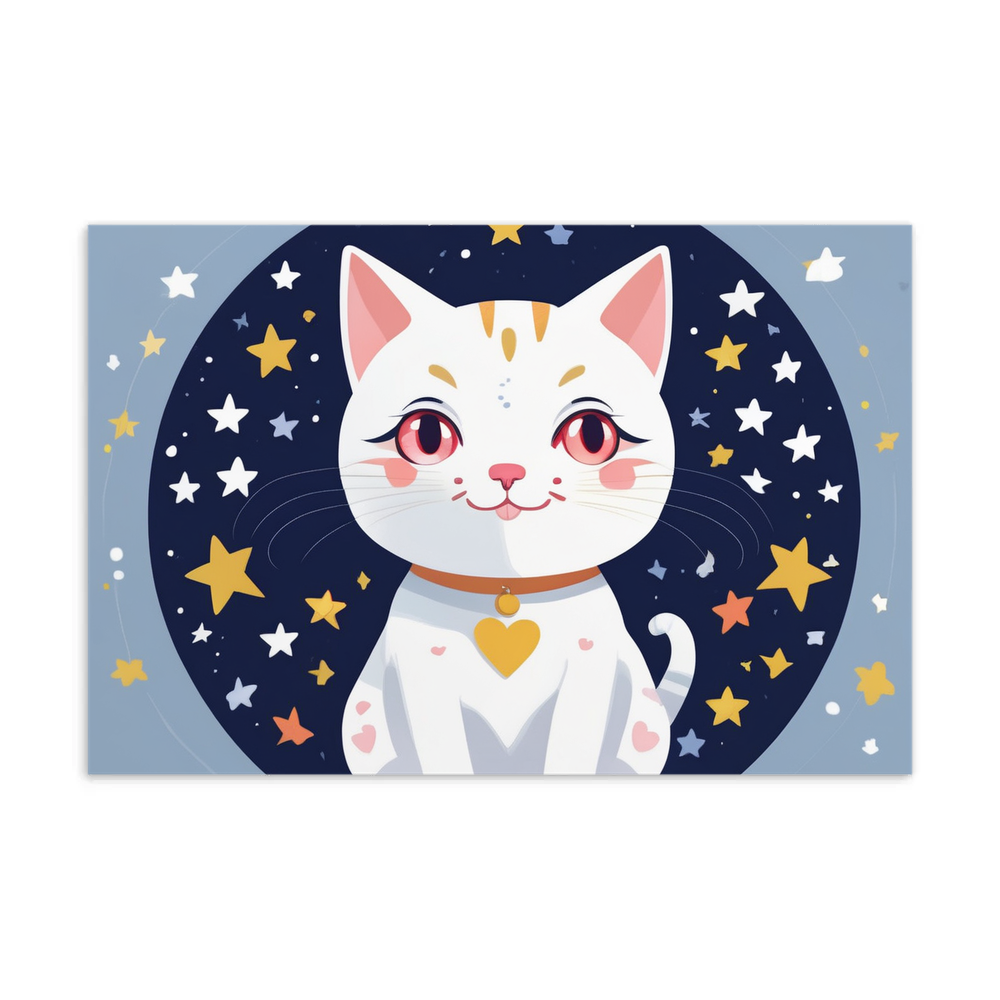 PugMug Custom White Companion Cat Postcard