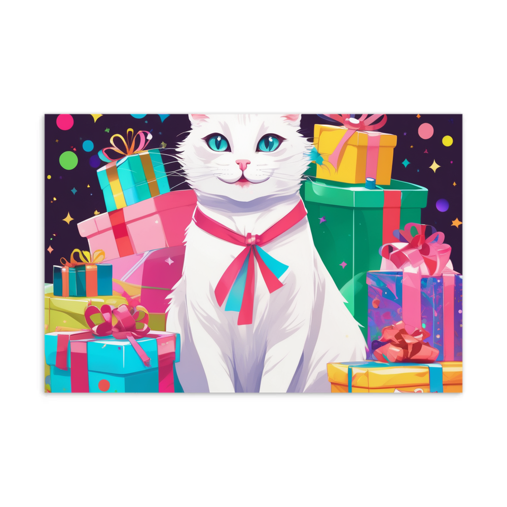 PugMug Custom White Companion Cat Postcard