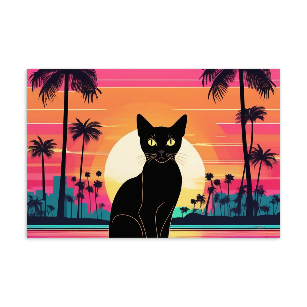 PugMug Custom Black Abyssinian Cat Postcard
