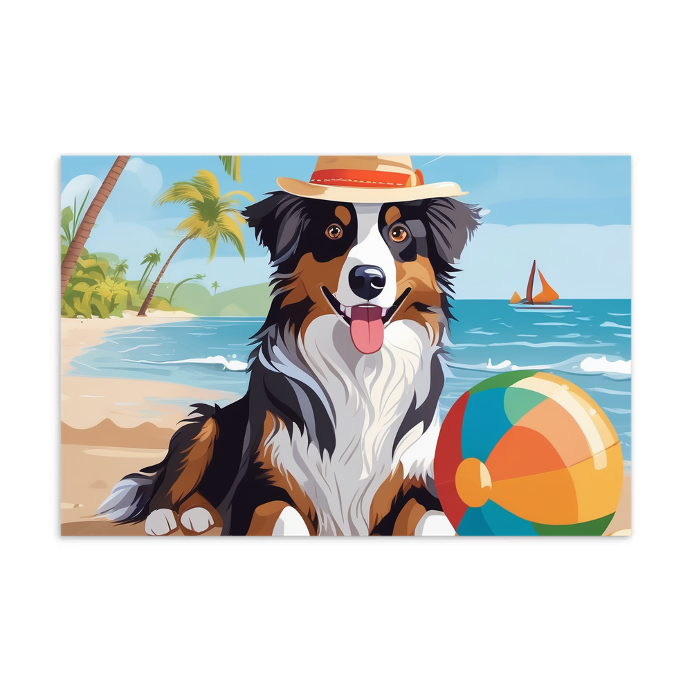 PugMug Custom Australian Shepherd Dog Postcard