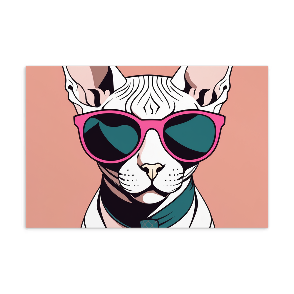 PugMug Custom White Sphynx Cat Postcard