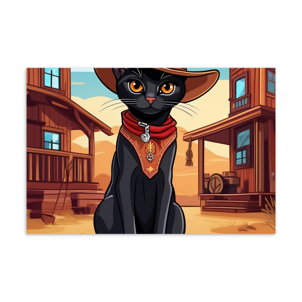 PugMug Custom Black Abyssinian Cat Postcard