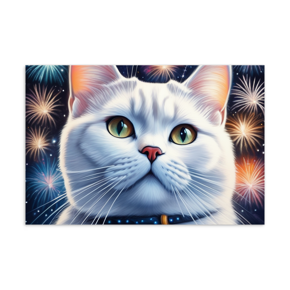 PugMug Custom White British Shorthair Cat Postcard
