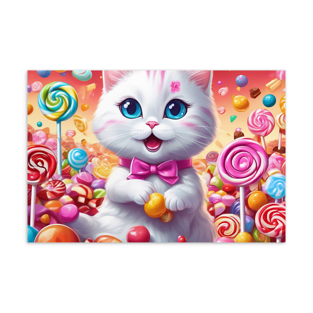 PugMug Custom White Companion Cat Postcard